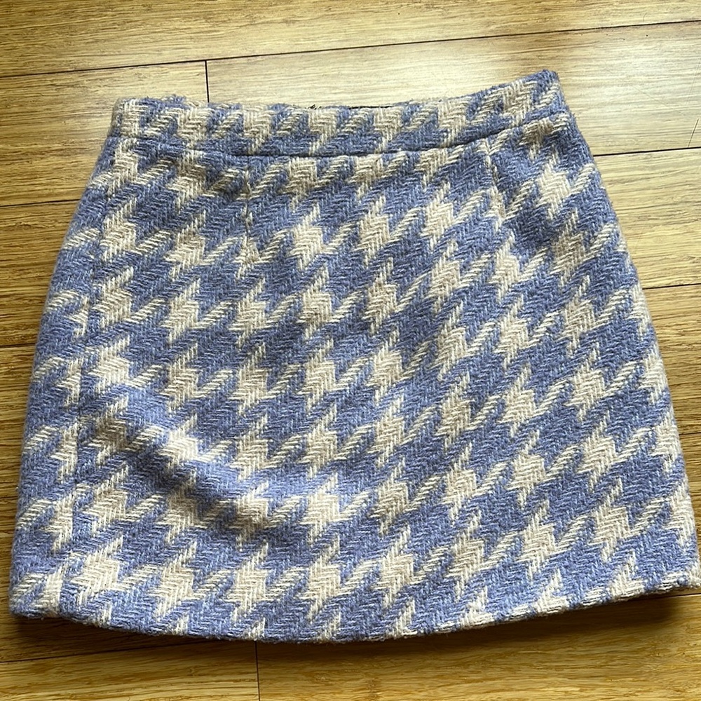 Forever 21 Blue and Cream Mini Skirt